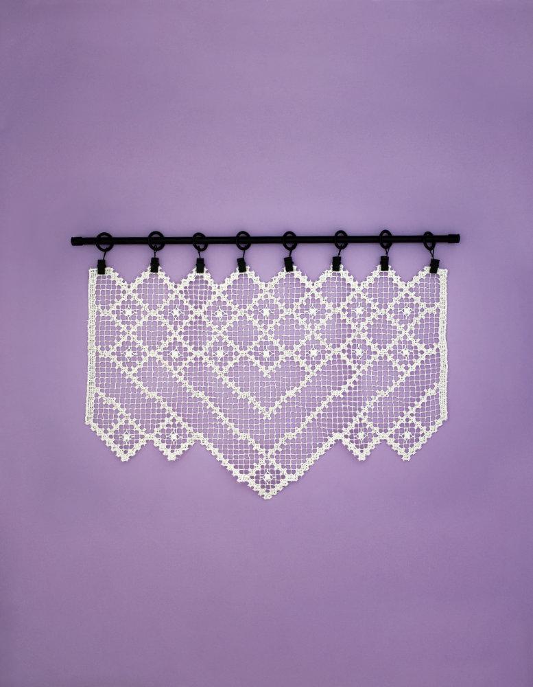 Embroidered Half-Curtains on Tied Nets
